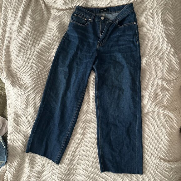 Frank and Oak Nina Wide Leg Cropped Jeans - Picture 5 of 8
